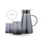 thumbnail image 1 of Tetera Vidrio y 6 Vasos Negro Jarra 1950ml, 1 of 8
