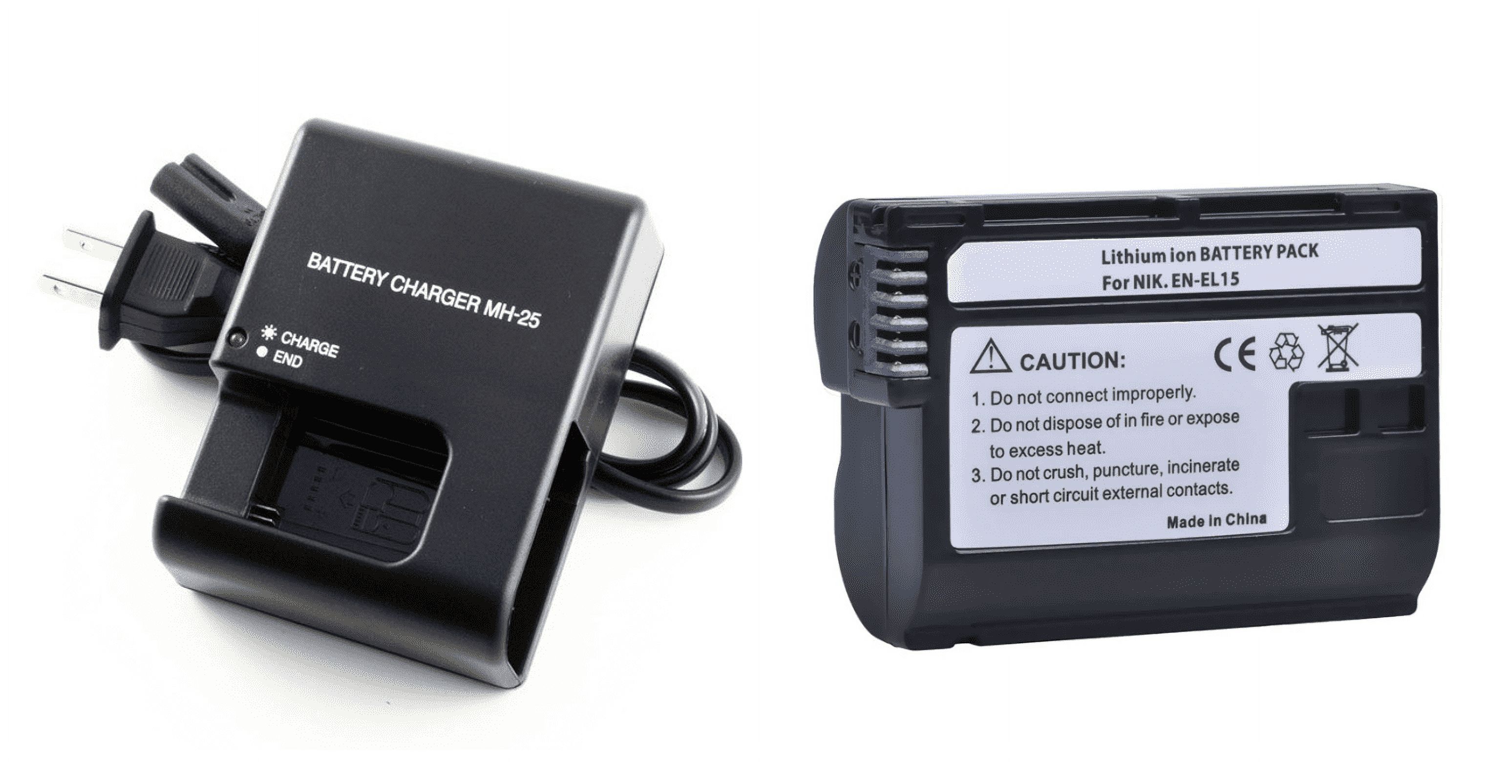 Genérico - 2 Baterías En-El15 + Cargador Doble Mh-25 Alternativo Nikon