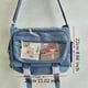 thumbnail image 3 of Get Ready for School with Our Kawaii Nylon Crossbody Bag - Spacious, Clear Pocket Front, and Includes Patch or Pins!, 3 of 4
