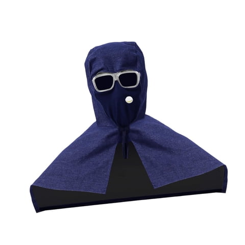 Ioensy - Capucha Para Soldar, A Prueba De Polvo, Lavable, Reutilizable, Con Protector De Cuello, Chal De Soldadura Con Vidrio Y Válvula