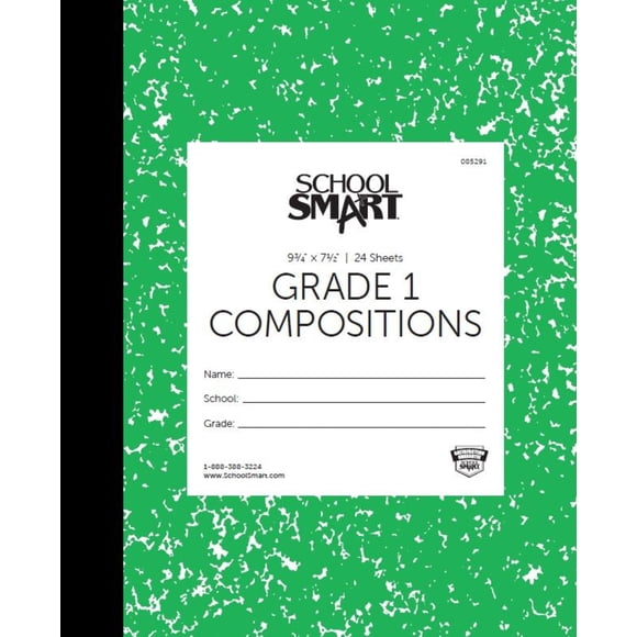 Cuaderno de composición School Smart con renglón intermedio, grado 1
