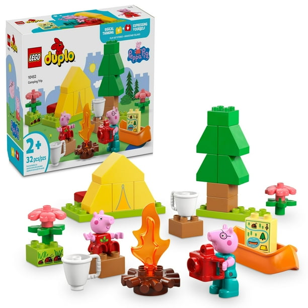 Viaje de campamento de Peppa Pig de juguete LEGO DUPLO con juguete sensorial de más de 2 años