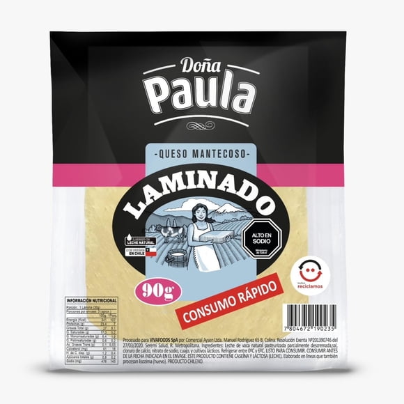 Queso Mantecoso Laminado, 90 g