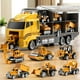 thumbnail image 1 of Juego de camiones de construcción de juguete con tapete de juego para niños de 3 a 8 años, 1 of 3