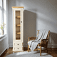 thumbnail image 1 of Vitrina Vertical Slim Vitrina de Madera con Puerta de Vidrio - Beige - 55x35x180 cm, 1 of 3