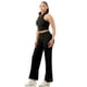 thumbnail image 3 of Conjunto De 2 Piezas Con Top Sin Mangas Cintura Elástica Cremallera Ancha En La Parte Delantera Y Pantalones Color Negro (para Mujer), 3 of 3