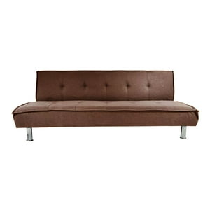 Importclick - Futón Sofá Cama Ajustable 170X50X40 Cm Marrón