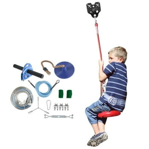 Auckland Outdoor - Tirolesa 30M Con Freno Juego Zipline Kit Tirolina Canopy Multicolor