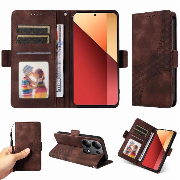 Carcasa FOXDOCK Xiaomi Poco M6 Pro 4G de cuero PU, diseño acolchado clásico, protección contra caídas y rayones