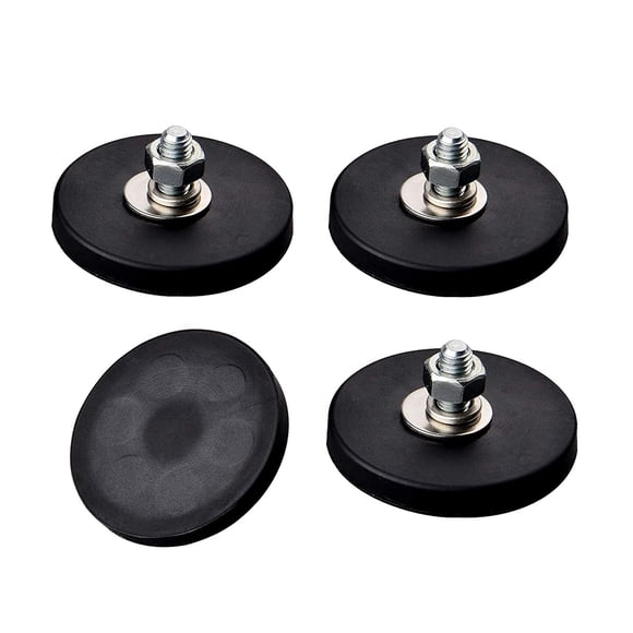Imanes de neodimio recubiertos de goma ULIBERMAGNET, 24 libras, M6, paquete de 4