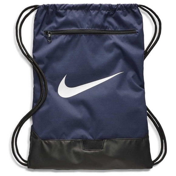 Mochila con cordón para entrenamiento Nike Brasilia, color azul marino