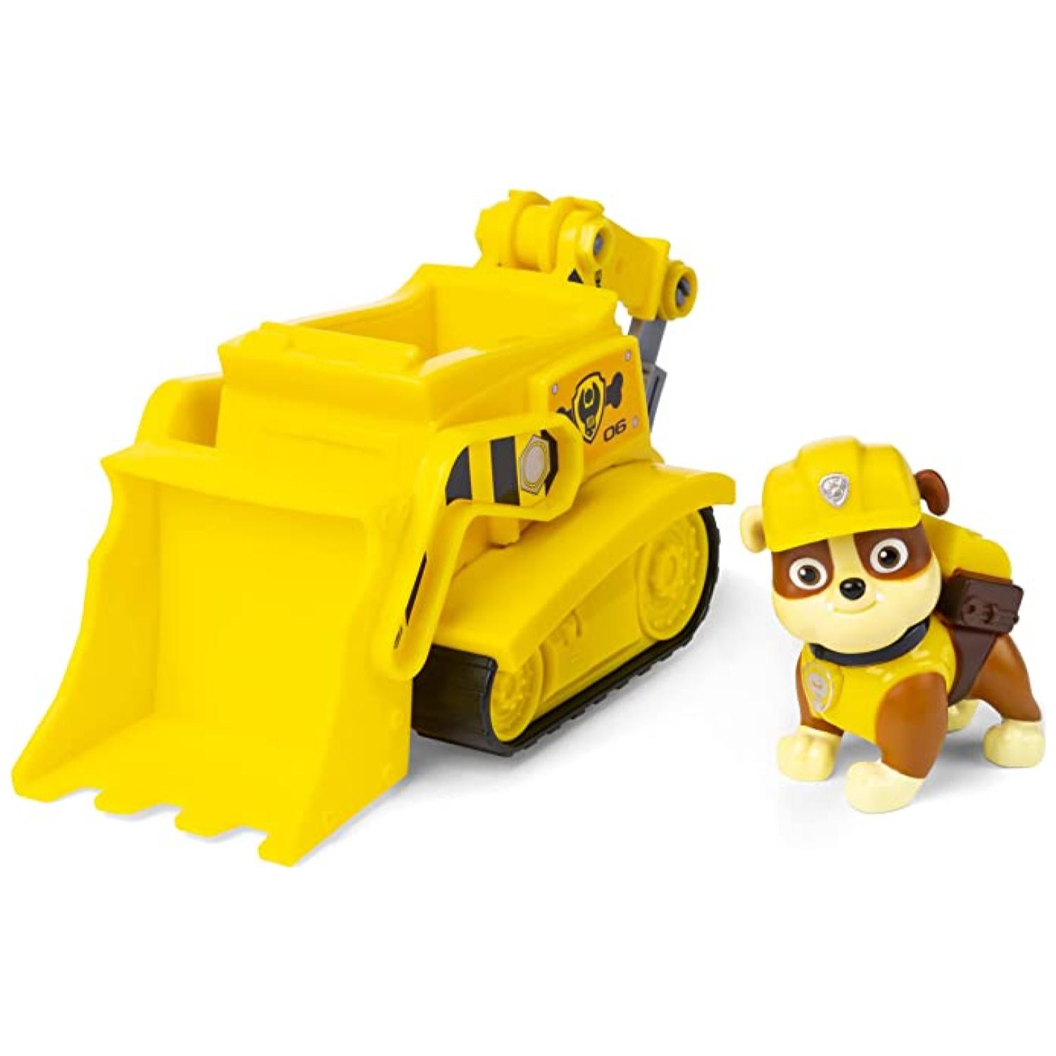 Nickelodeon - Juguete Rubble Bulldozer Amarillo Fricción Paw Patrol