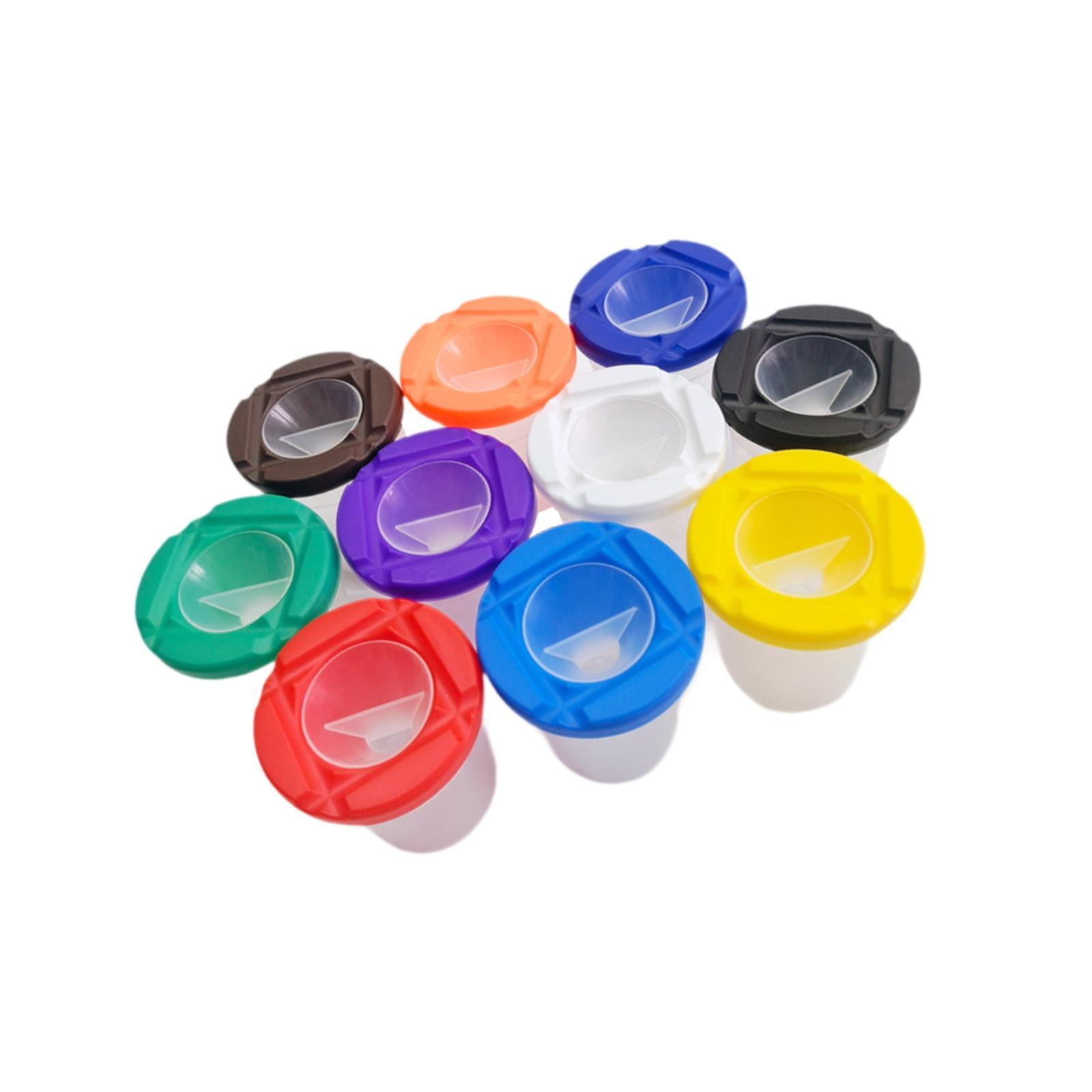 Bothyi - 10x Vasos De Pintura Con Tapa Vasos Transparentes Pinceles Para Pintar Vasos Para Regalos Pintura Diy