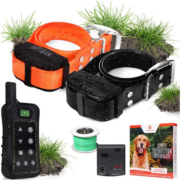 Cerca para perros Pet Control HQ – Sistema inalámbrico y con cable para 2 perros