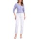 thumbnail image 2 of INSPIRE CHIC Blusa de Mujer Cuello en V Mangas 3/4 Estampado de Corazones y Lunares Botón Frontal Top Púrpura Polvoriento M, 2 of 5