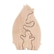 thumbnail image 3 of Adorno De Animales De Madera, Abrazo, Amor, Corazón, Figura De Animal Para Decoración De Estante De Dormitorio, Estilo A, 3 of 3