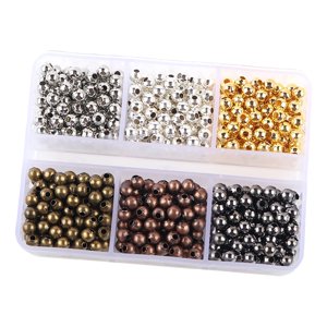 Magideal - 200 Piezas De Abalorios De Crimpado, Espaciadores, Abalorios De Tapón, Abalorios Para Fabricación De Joyas, , Collar, Colgante, Material Para