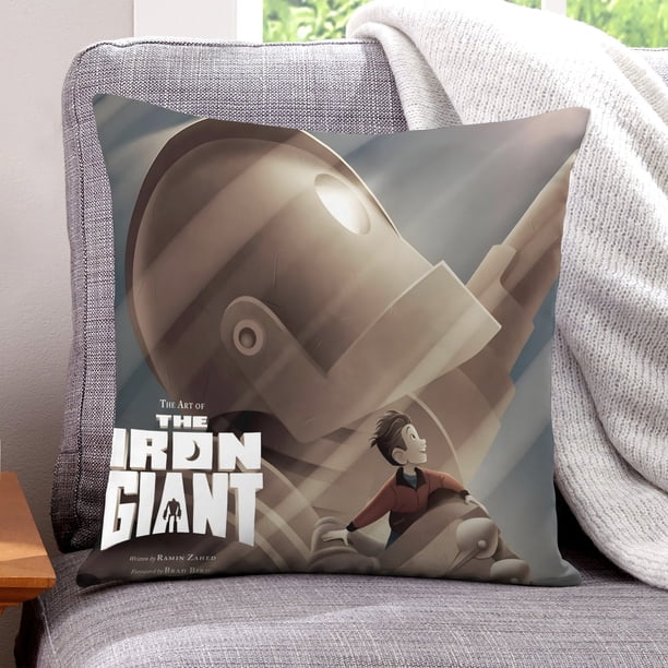 El Gigante de Hierro Fundas de almohada de terciopelo con tema, regalos de funda de almohada, decoración para el hogar, cojín de lanzar, regalo de cumpleaños para fans y parejas.30*30cm.