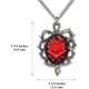 thumbnail image 3 of Collar con colgante de camafeo gótico de rosa roja con espinas, 3 of 7