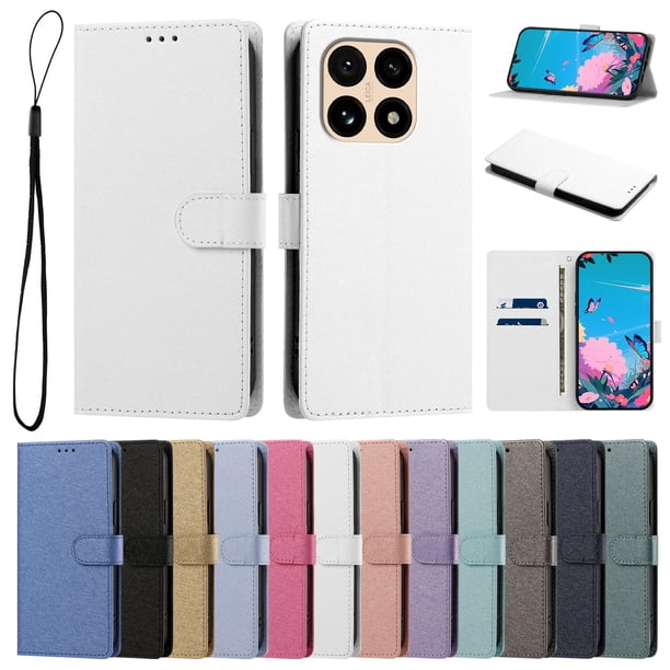 Funda Cartera de PU para Xiaomi 15T con Tarjetas, Blanco