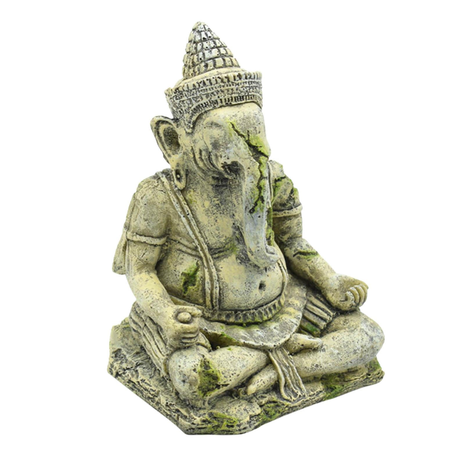 Acuario Paisaje Decoración Pecera Pecera Meditación Ganesha Estatua