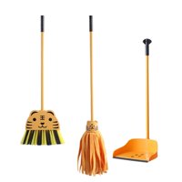 Magideal - Juego De Mini Escoba Y Recogedor Para Niños, Pequeño Juego De Ayuda Para El Hogar, Juego De Rol Educativo, Regalo Navideño, Juego De Limpieza Para Niñ 3 Piezas