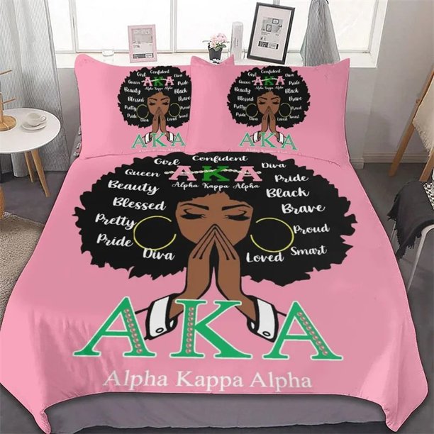 Alpha Sorority Kappa Alpha AKA Bedding Sets,Girls bed supplies set duvet cover bed comforter set bedding setBed Sheets