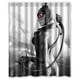 thumbnail image 1 of Cortina de ducha de dibujos animados de Catwoman, juego de cortina de baño con ganchos, tamaño 60 x 72 pulgadas, 1 of 3