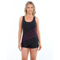 Samia - Traje De Baño Natación Pierna Corta Rosado 16