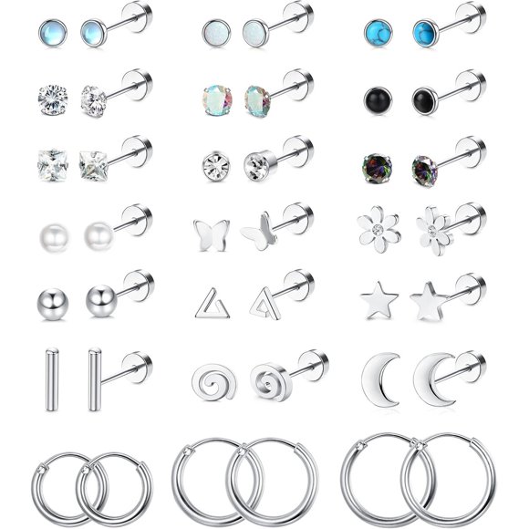 Set de Aros LOLIAS 21 Paris Acero 316L Flat Back