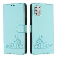 Funda Tipo Cartera Foxdock Para Motorola Moto G Stylus 2021 4G Con Soporte, Ranuras, Rfid, Diseño De Gato