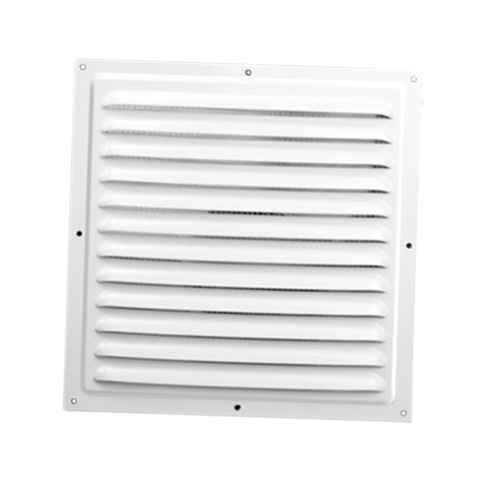 Magideal - Cubierta De Rejilla De Ventilación Cuadrada De Aluminio Aleación Para Aire Con Rejilla Antirretorno Fácil Instalación Adecuada Para Baño Hogar Oficina 25Cm