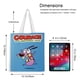 thumbnail image 5 of Courage the Cowardly Dog Bolso de tela con estampado de lienzo para mujer, bolsa de compras reutilizable y estética, con cremallera interior, regalo para mujer,38*45cm., 5 of 6