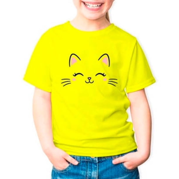 Polera Gatito Lindo Kawai Cute Cat Niño Niña
