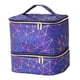 thumbnail image 3 of Bolsa De Transporte De Doble Capa, Cepillos De Almacenamiento, Estuche Organizador De Esmalte De Uñas, Azul Profundo, 3 of 3