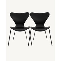Habita2 Chile - Set 2 Sillas Jlove Pp Black - Negro