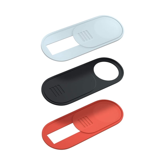 Cubierta para webcam HKDGYHON 3 unidades (negro, blanco, rojo)