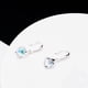 thumbnail image 2 of Aros Amor Plata Italiana 925 y Cristal Genuino Aurora Boreal, 2 of 4