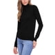 thumbnail image 4 of INSPIRE CHIC Suéter de Cuello Alto para Mujer de Manga Larga Tejido de Punto Acanalado Pullover XS Negro, 4 of 6
