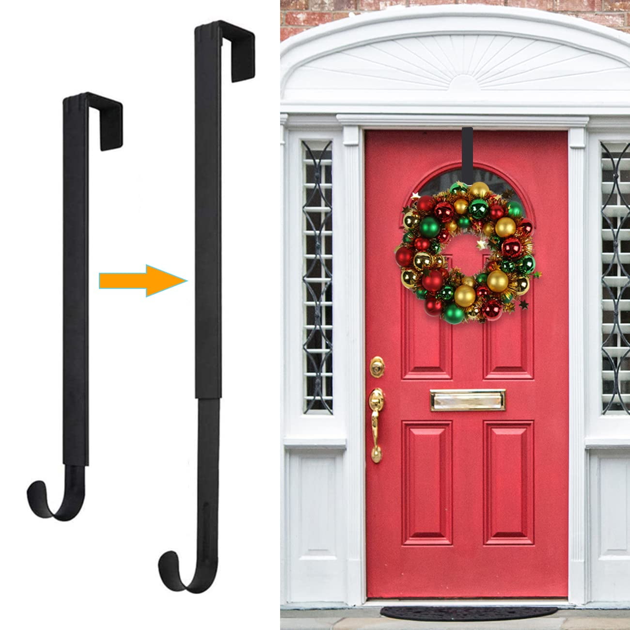 Colgador De Guirnaldas Heyhouse Ajustable Para Puerta De Entrada, 20 Kg
