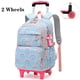 thumbnail image 1 of Rolling School Bags for Girls Backpack Children Waterproof School Backpacks with Wheels Middle School Trolley Luggage Back Pack, 1 of 3