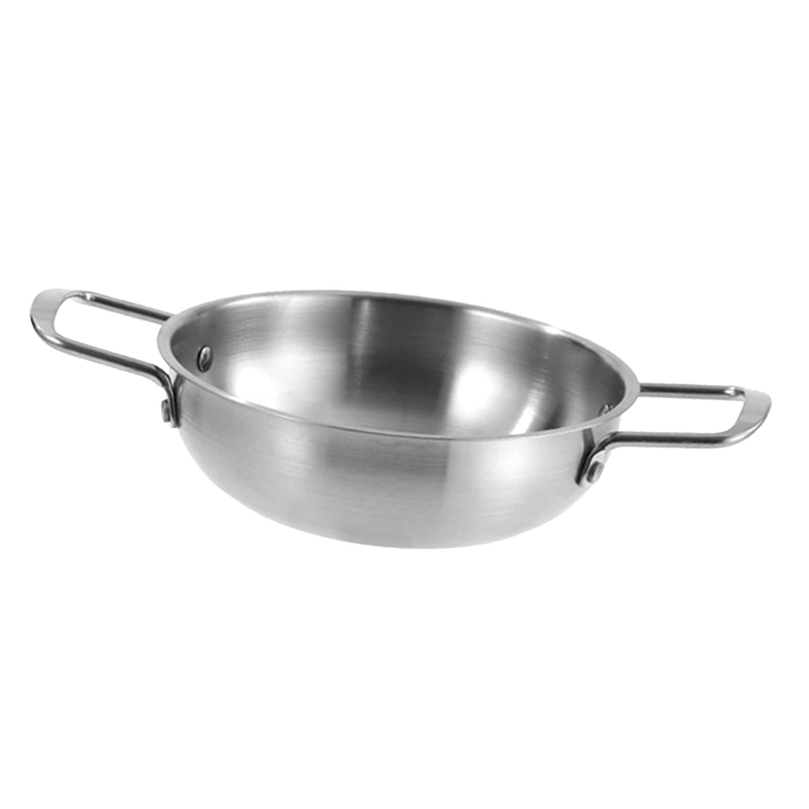 Magideal - Olla Para Tropas De Mariscos, Olla Para Fideos Ramen Coreanos, Utensilios De Cocina De Calentamiento Rápido, Sartén De Acero Inoxidable, Ollas Para Se 24cm