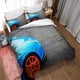 thumbnail image 1 of Juego de ropa de cama de microfibra de 3 piezas: juego de funda nórdica con estampado de temática cian, fundas nórdicas suaves y mullidas con cremallera (04), 1 of 3