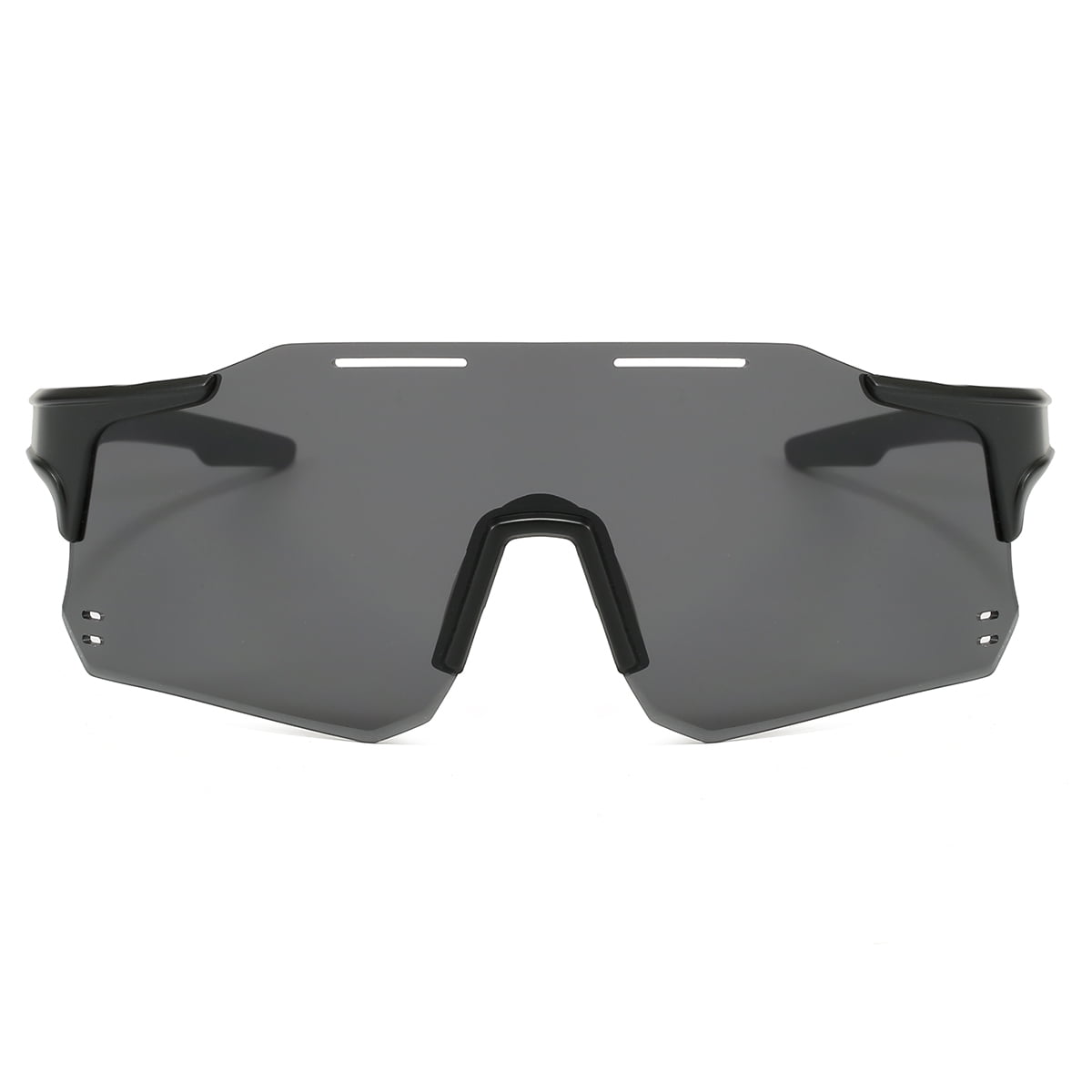 Polasup Gafas Lentes De Sol Gafas De Sol Deportivas Negras Con Lentes Oscuros Y Diseño Ergonómico. Protección Uv 400, Ligera Y Resistente. Ideales Para Ciclismo, Running Y Actividades