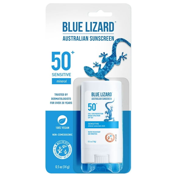 Protector solar en barra BLUE LIZARD Sensitive SPF 50+, 15 ml, resistente al agua