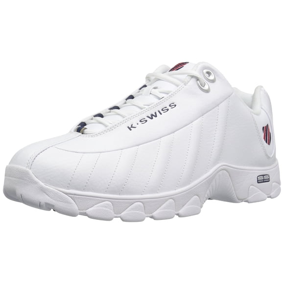 Zapatillas K-Swiss ST329 CMF para hombre, blancas, azul marino y rojas, talla 12 M