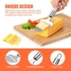 thumbnail image 3 of Cortador de queso de alambre de acero inoxidable de 2 piezas con cortador de queso plano, cortador de queso de grosor ajustable para quesos blandos, semiduros y duros, herramienta de cocina, gris, 3 of 7