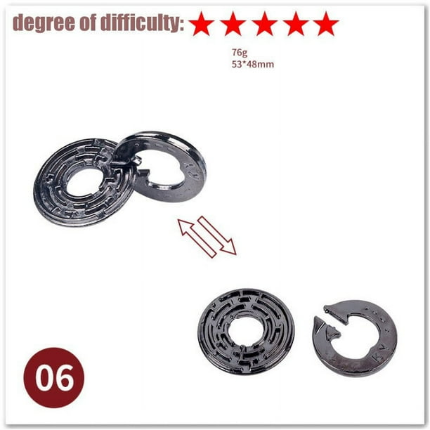 Classic IQ Metal Brain Teaser Magic Baffling Puzzles Game Toys For Children Adults Funny Gifts