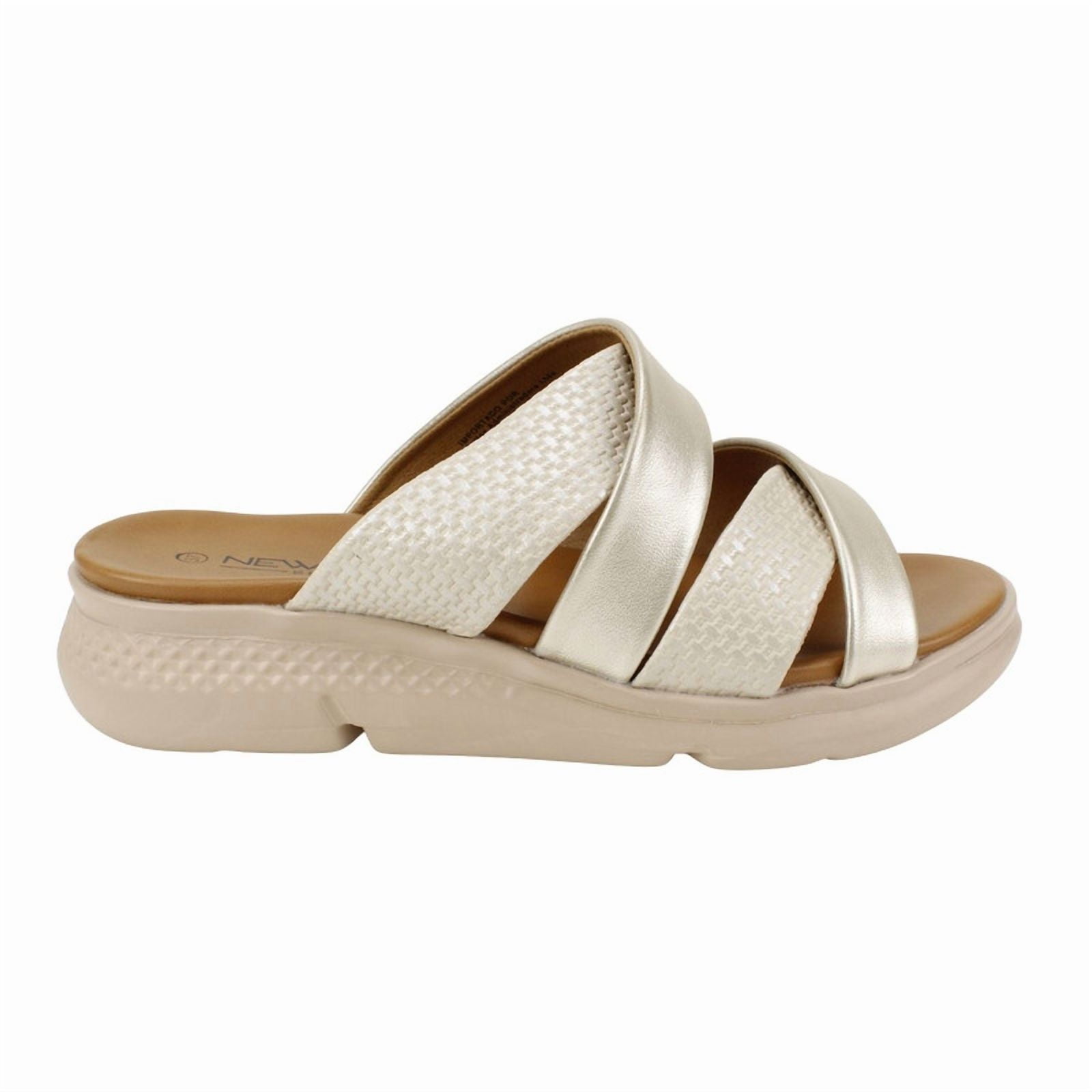 Sandalia New Walk Trenzada Dorada