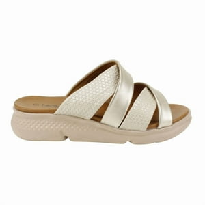 Sandalia New Walk Trenzada Dorada